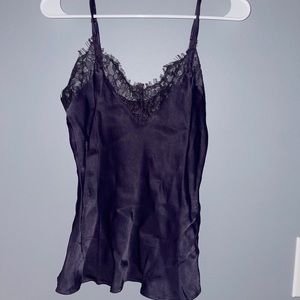Eggplant / Purple Silk Cami / Top